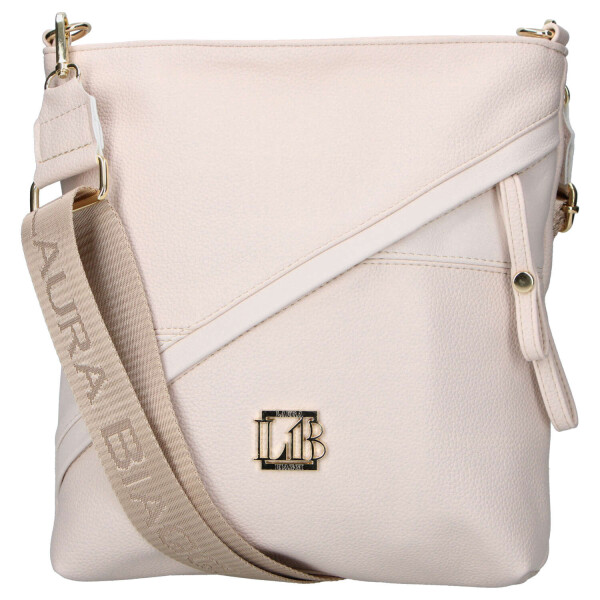 Moderní dámská koženková crossbody kabelka LB Ettela, béžová