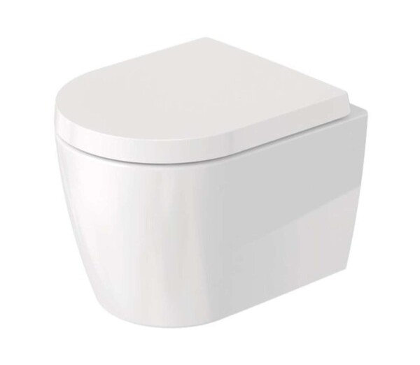 DURAVIT - ME by Starck Závěsné WC se sedátkem SoftClose, Rimless, DuraShield, bílá 453009AAA1