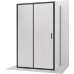 CERANO - Třístěnný sprchový kout Varone LINE U L/P - 6 mm - černá matná, mléčné sklo - 90x70 - posuvný CER-DY505-9109