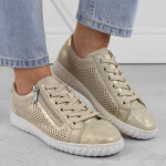 Kožená pohodlná polobotka Rieker W RKR694 beige 36