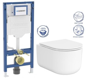 GEBERIT Duofix bez tlačítka + WC CERSANIT INTRO PRO OVAL /VÍROVÉ SPLACH/+ SEDÁTKO 111.300.00.6 IR1