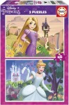 Puzzle Disney princezny: Locika a Popelka/2x48 dílků