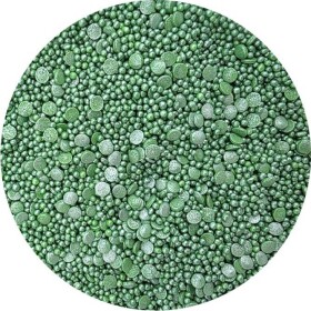 Cukrová zdobení metalické Zelené konfety mix 80g - I LOVE CAKES