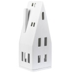 Räder Porcelánový svícen domeček Pointed Roof 20 cm, bílá barva, porcelán