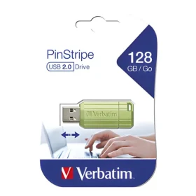 Verbatim Store 'n' Go PinStripe 128GB zelená / Flash disk / USB 2.0 / čtení 12 MB/s / zápis 5 MB/s (49462)