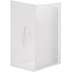 CERANO Sprchová zástěna Walk-in Orbis - Pravá - 8 mm - bílá matná, mléčné sklo - 90x200 cm