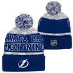 Outerstuff Dětská zimní čepice Tampa Bay Lightning NHL Puck Pattern Cuffed Pom