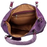 Designová dámská koženková kabelka Claire, fialová
