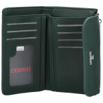 Stylová dámská koženková peněženka Coveri Deana, tmavě zelená