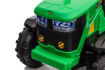 Mamido Dětský elektrický traktor s vlečkou 12V 7Ah EVA kola ECO kůže zelený