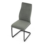 Židle jídelní, zelená látka, černý kov