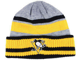 Pánská Zimní Čepice Pittsburgh Penguins adidas NHL Heathered Grey Beanie