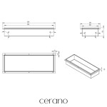 CERANO - Zápustná polička/nika do obkladu - bílá matná - 60x20x10 CER-8050BD80238