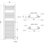 MEXEN - Ares otopný žebřík/radiátor 1200 x 400 mm, 442 W, bílá W102-1200-400-00-20-S