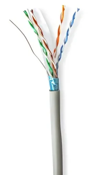 Nedis Síťový kabel CAT6 v roli šedá / Síťový kabel / F/UTP / Solid CCA / 305 m / PVC (CCBG8522GY300S)