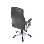 Křeslo kancelářské, šedá ekokůže, houpací mechanismus