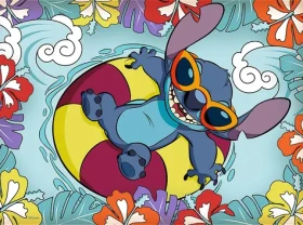 Trefl - Puzzle - LiloStitch: Na prázdninách