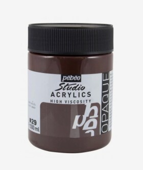 Pébéo Studio Acrylic 500 ml hnědá tmavě jantar 29