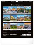 Nástěnný kalendář 2027 Notique Česká republika, 30 x 34 cm