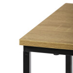 Odkládací stůl, MDF deska, dekor divoký dub, černý kov