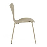 Židle jídelní, cappucino plast, čtyřnohá kovová podnož