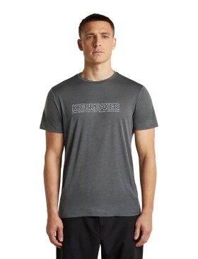 Pánské merino triko krátký rukáv ICEBREAKER Mens Merino 150 Tech Lite SS Tee IBCoordinates, Obsidian velikost: S
