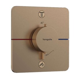 HANSGROHE - ShowerSelect Comfort Termostatická baterie pod omítku, pro 2 spotřebiče, kartáčovaný bronz 15583140
