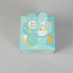 Cake star Velikonoční krabička tyrkysová 10x10x7,5cm