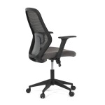 Židle kancelářská, látka černá, houpací mechanismus, kolečka pro tvrdé povrchy