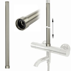 REA - Prodloužení pro vanovou/sprchovou soupravu brush nickel 50cm REA-K9362