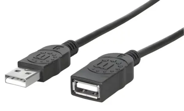 Manhattan Kabel USB 2.0 A-A černý / Prodlužovací kabel / 1,8 m / 480 Mbit/s (338653)