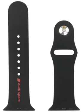 AUDI Sport Red Logo pro Apple Watch 44/45/46/49mm černá / Řemínek / silikonový (AUS-SR-AW44-49-R8/D2-BK)