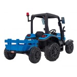 Mamido Dětský elektrický traktor BLAST s přívěsem 2x200W modrý