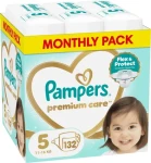 Pampers Premium Care 11-16 kg (132 ks) / Pleny / Velikost 5 (11-16 kg)