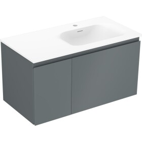 MEXEN/S - Orio koupelnová skříňka 90 cm s umyvadlem Vela pravá, 1S, 1D, grafit mat/bílá mat 91A13-09047-3-BBFF66-W23P01