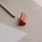 Eulenschnitt Guma na gumování Heart, červená barva, plast