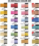 Kuretake Kuretake, ‎MC20/24V/NW2A, Gansai Tambi Metallic, akvarelové barvy v pánvičkách, metalické, 24 odstínů