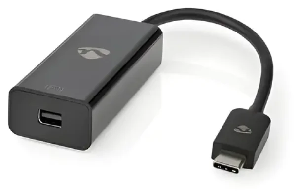 Nedis USB-C adaptér na Mini DisplayPort černá / Adaptér / USB 3.2 Gen 1 / 8K/60Hz / 0,20 m (CCGP64452BK02)