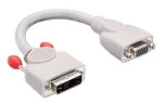 Lindy DVI-A na VGA šedá / Adaptér / 0,2 m (41222)