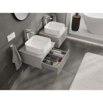 MEXEN/S - Rivel koupelnová skříňka pod umyvadlo 50 cm s deskou, 1 šuplík, reliéf , šedá mat 91A20-05023-1-BFC62