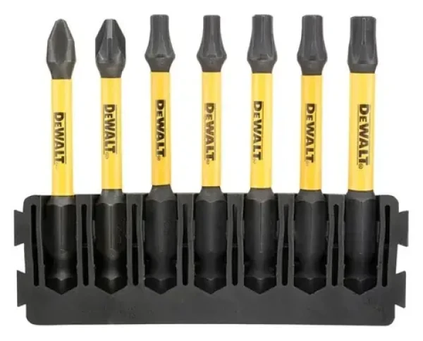 DeWalt sada prodloužených bitů 7 ks / Bity / 57 mm / PH2, PZ2, T20, T25, T30 (DT70820)