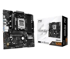 ASRock A620AM PRO-A / AMD A620A / 4xDDR5 / 2x SATA III / USB / GLAN / M.2 / sc. AM5 / mATX (90-MXBSX0-A0UAYZ)