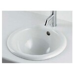 DURAVIT - Architec Umyvadlo, průměr 34 cm, s přepadem, bez otvoru pro baterii, bílá 0473340031