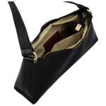 Módní dámská kožená kabelka na rameno Delami Vera Pelle Nemia, černá