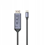 Unitek V1441AGY01 / Kabel USB-C - DisplayPort / Obousměrný / 16K / 80 Gbit/s / HDR / 1,8 m (V1441AGY01)