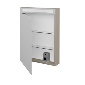 Dřevojas - Jednodveřová galerka AIR GAOE 60 - L04 Béžová vysoký lesk / Pravé 238810P