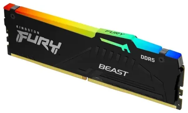 Kingston Fury Beast Black RGB 32GB (1x 32GB) DDR5 6000MHz / CL30 / DIMM / XMP / 1.35V (KF560C30BBA-32)