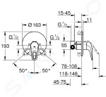 GROHE - Eurostyle Páková sprchová baterie pod omítku s tělesem, chrom 33635003