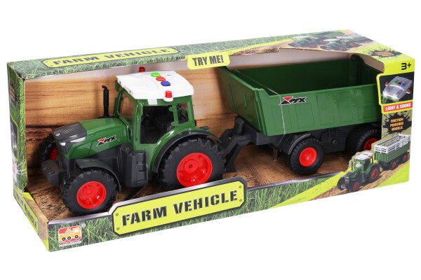 Traktor s vlečkou a efekty 42 cm