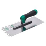 Hladítko nerezové 280 x 130 mm, dvoukomponentní rukojeť, 12 x 12 zubů, STALCO